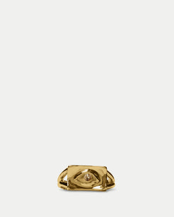 Front view of Classic Amico Signet Ring ft. Champagne Diamond in 14k yellow gold by Alfonzo