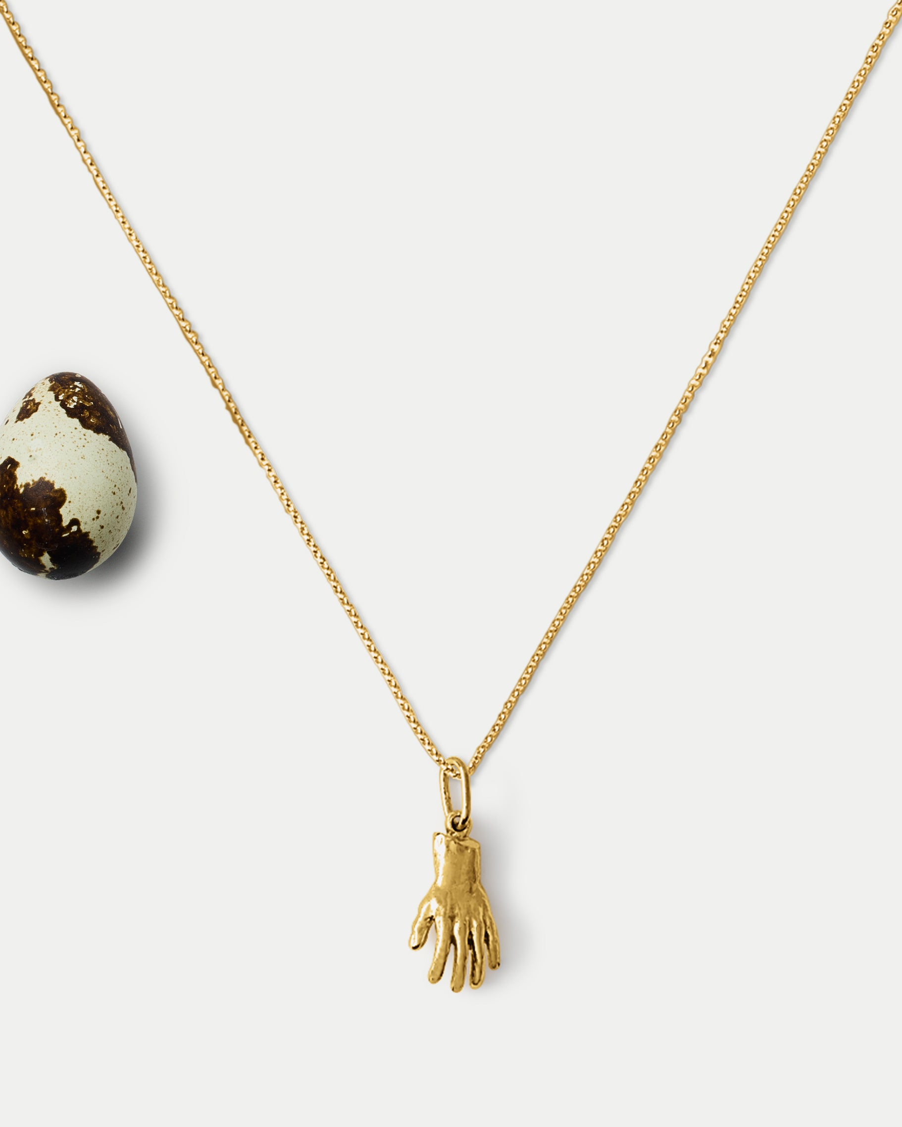 Close view of Theia Pendant in 14k yellow gold by Alfonzo